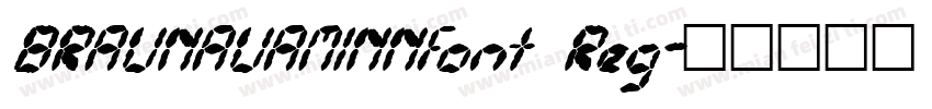 BRAUNAUAMINNfont Reg字体转换